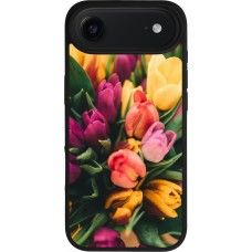 iPhone Air Case Hülle - Silikon schwarz Bouquet of tulips Spring 2026