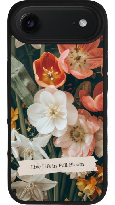 Coque iPhone Air - Silicone rigide noir Full Bloom Spring 2026