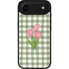 iPhone Air Case Hülle - Silikon schwarz Green vichy tulips Spring 2026
