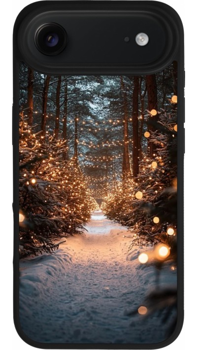 iPhone Air Case Hülle - Silikon schwarz Winter 25 Winter snowy road