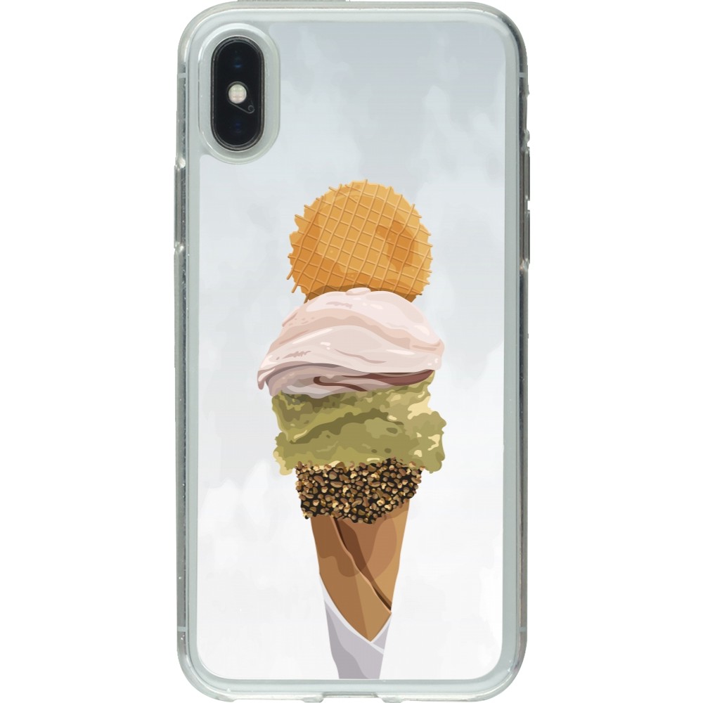 iPhone X / Xs Case Hülle - Gummi transparent Summer 2025 Cornet