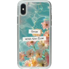 iPhone X / Xs Case Hülle - Gummi transparent Summer 2025 Grow with the flow