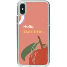 iPhone X / Xs Case Hülle - Gummi transparent Summer 2025 Hello summer