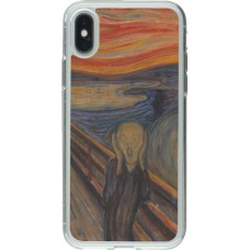 iPhone X / Xs Case Hülle - Gummi transparent Kunstbild - Der Schrei - Edvard Munch