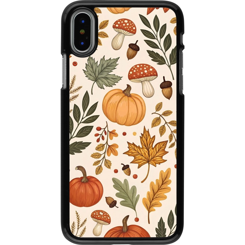 iPhone X / Xs Case Hülle - Autumn 25 Autumn pattern