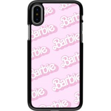 iPhone X / Xs Case Hülle - Barbie light pink pattern