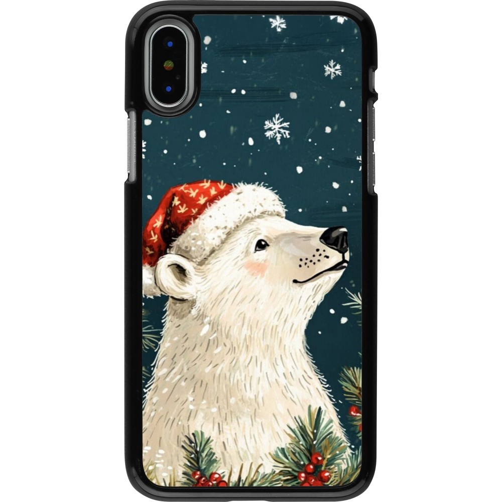 iPhone X / Xs Case Hülle - Christmas 25 Bear