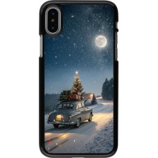 iPhone X / Xs Case Hülle - Christmas 25 Car with Tree Xmas