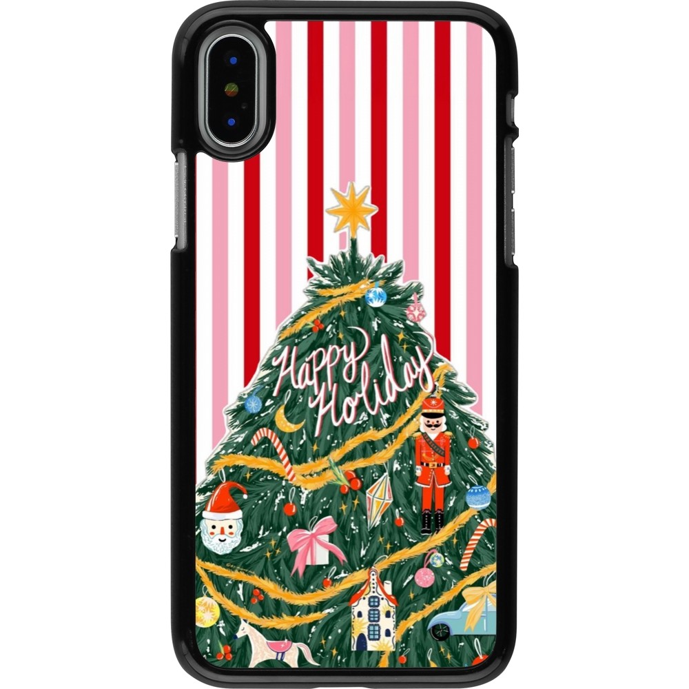 iPhone X / Xs Case Hülle - Christmas 25 Happy Holiday