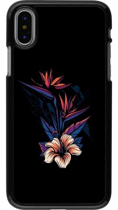 Hülle iPhone X / Xs - Dark Flowers