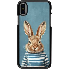 iPhone X / Xs Case Hülle - Easter 2026 Rabbit navy