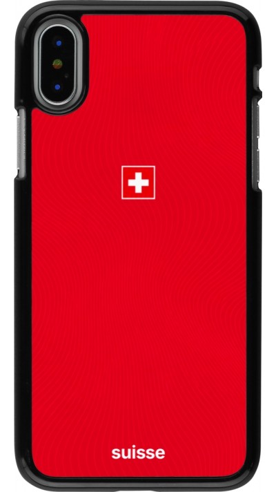 iPhone X / Xs Case Hülle - Schweiz 2026 personalisierbares Fussballtrikot