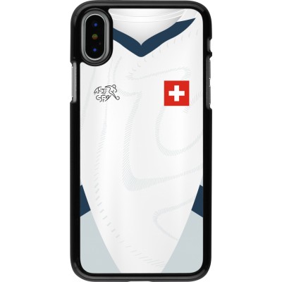 iPhone X / Xs Case Hülle - Schweiz Away personalisierbares Fussballtrikot