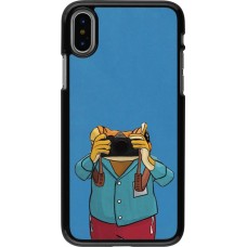 iPhone X / Xs Case Hülle - Frog with camera DTMF