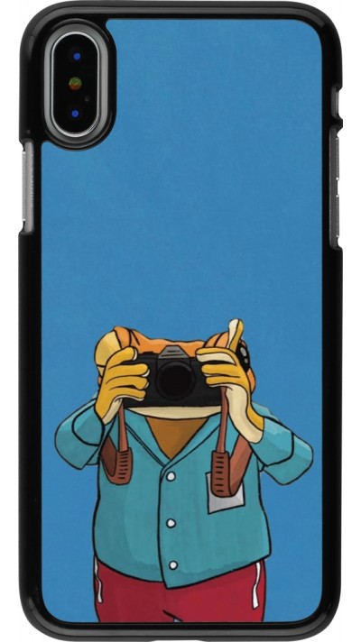 iPhone X / Xs Case Hülle - Frog with camera DTMF