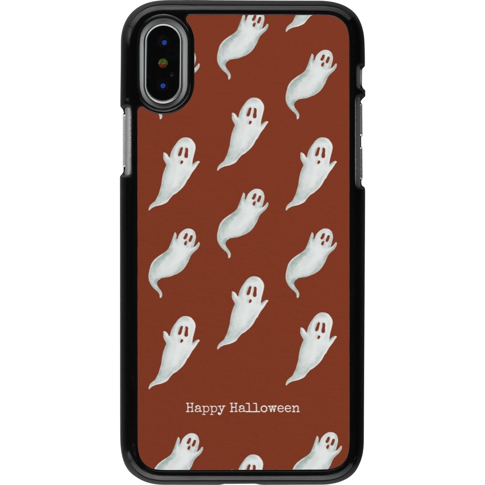 iPhone X / Xs Case Hülle - Halloween 2025 Pattern of ghosts