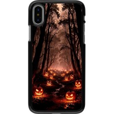 iPhone X / Xs Case Hülle - Halloween 2025 Road of Terrifying Pumpkins