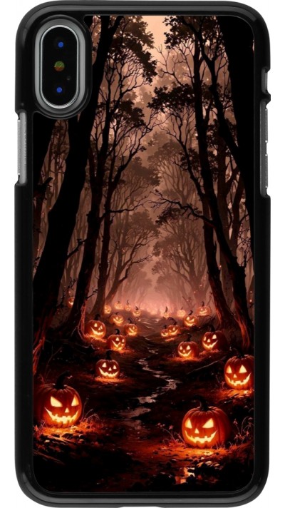 iPhone X / Xs Case Hülle - Halloween 2025 Road of Terrifying Pumpkins