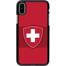 iPhone X / Xs Case Hülle - Hockey World Championship Ecusson Suisse