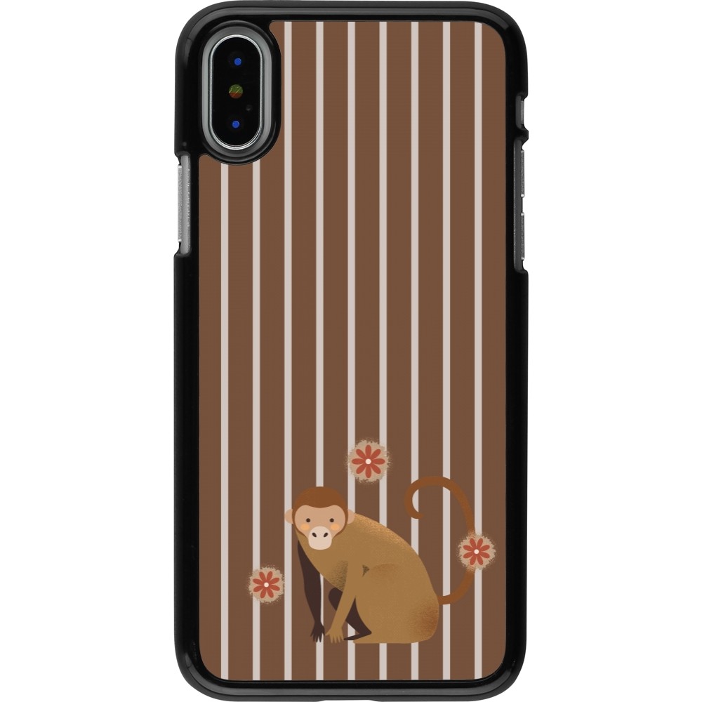 Coque iPhone X / Xs - Monkey with stripes