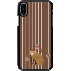 Coque iPhone X / Xs - Monkey with stripes