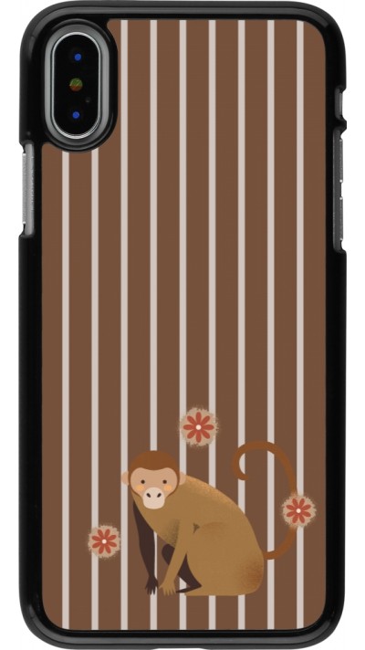 Coque iPhone X / Xs - Monkey with stripes