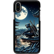 iPhone X / Xs Case Hülle - Ninja unter dem Mond
