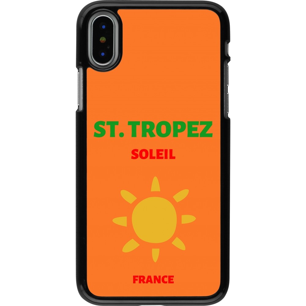 iPhone X / Xs Case Hülle - Pop Summer Destination St-Tropez