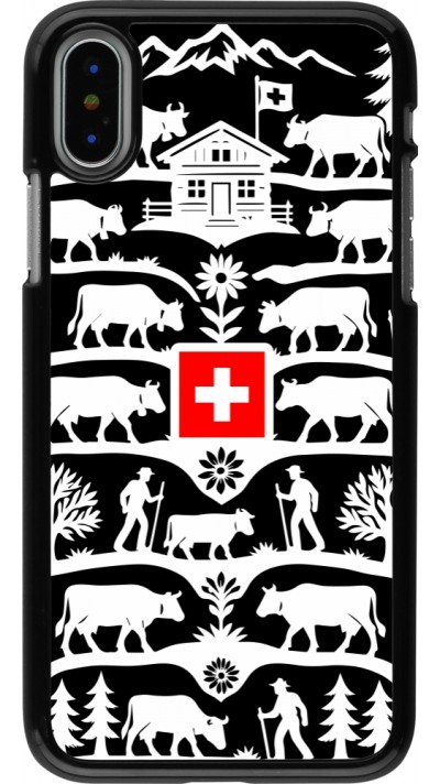 iPhone X / Xs Case Hülle - Poya Schweiz 3 schwarz