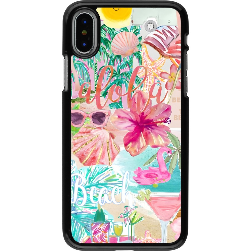 iPhone X / Xs Case Hülle - Preppy Collage Aloha