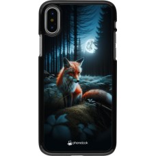 iPhone X / Xs Case Hülle - Fuchs Mond Wald