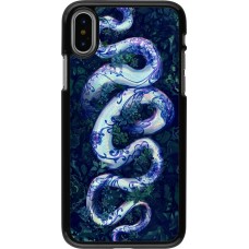 iPhone X / Xs Case Hülle - Snake Blue Anaconda