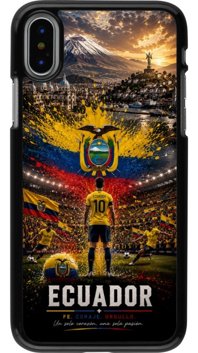 iPhone X / Xs Case Hülle - Fussball Ecuador splash 2026