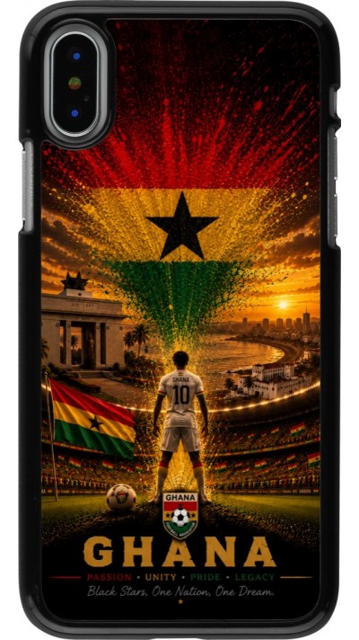 iPhone X / Xs Case Hülle - Fussball Ghana splash 2026