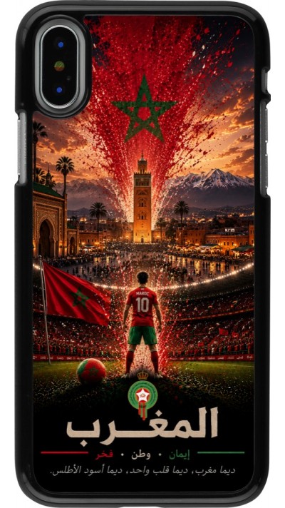iPhone X / Xs Case Hülle - Fussball Marokko splash 2026