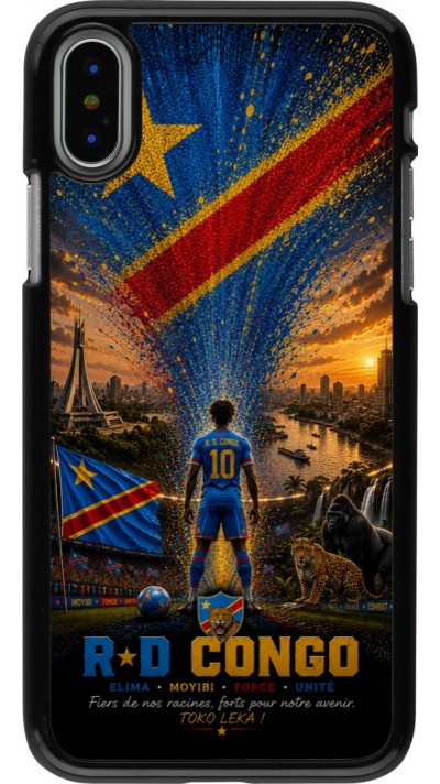 iPhone X / Xs Case Hülle - Fussball Demokratische Republik Kongo splash 2026