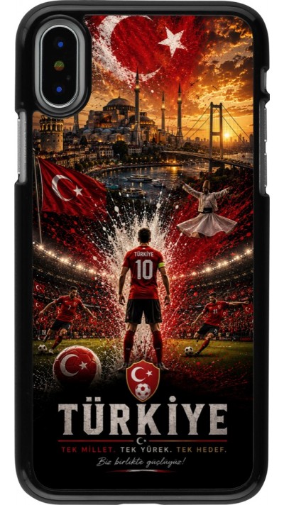 iPhone X / Xs Case Hülle - Fussball Türkei splash 2026