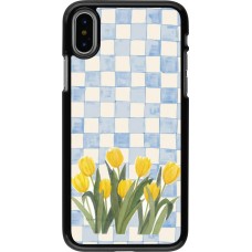 iPhone X / Xs Case Hülle - Blue vichy tulips 2026