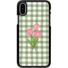 iPhone X / Xs Case Hülle - Green vichy tulips 2026
