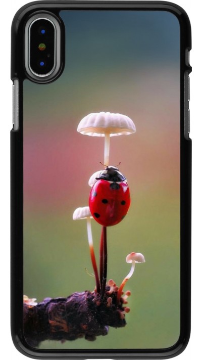 iPhone X / Xs Case Hülle - Ladybird on a mushroom 2026