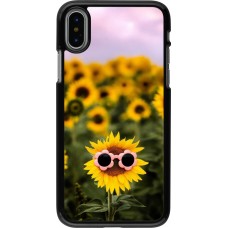 iPhone X / Xs Case Hülle - Sunflower with glasses 2026