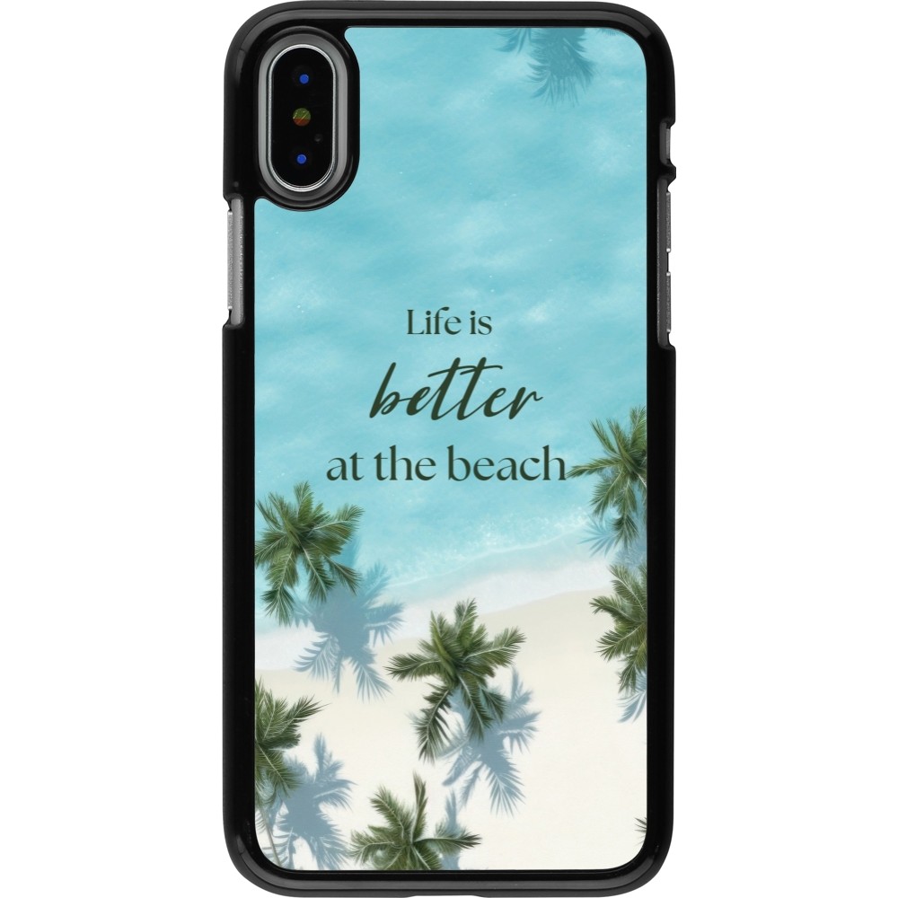 iPhone X / Xs Case Hülle - Summer 2025 Life is better at the beach