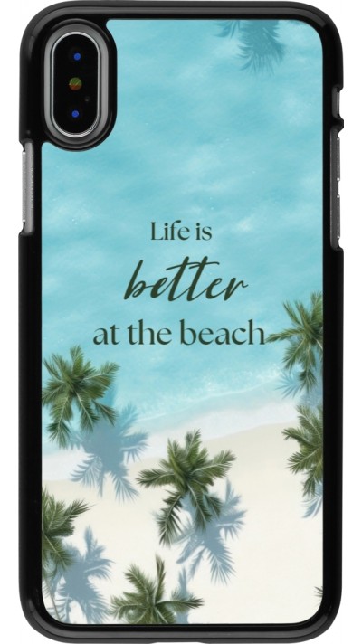 iPhone X / Xs Case Hülle - Summer 2025 Life is better at the beach