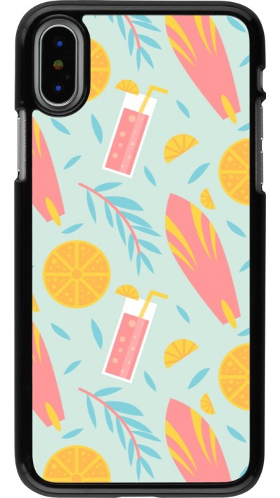 iPhone X / Xs Case Hülle - Summer 2025 Pattern citron