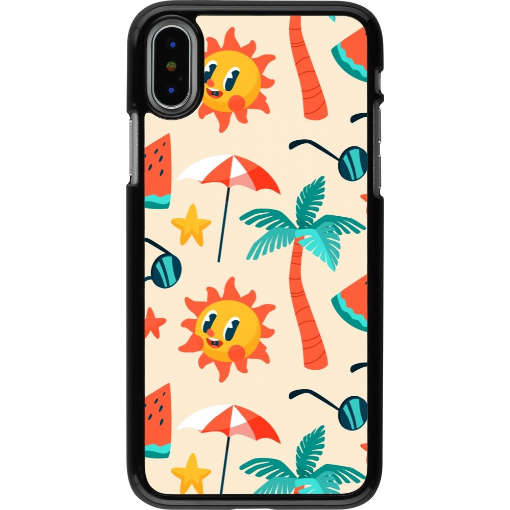 iPhone X / Xs Case Hülle - Summer 2025 Pattern soleil