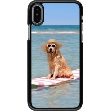 iPhone X / Xs Case Hülle - Summer Dog on Paddle