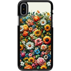 iPhone X / Xs Case Hülle - Sommer Blumenmuster