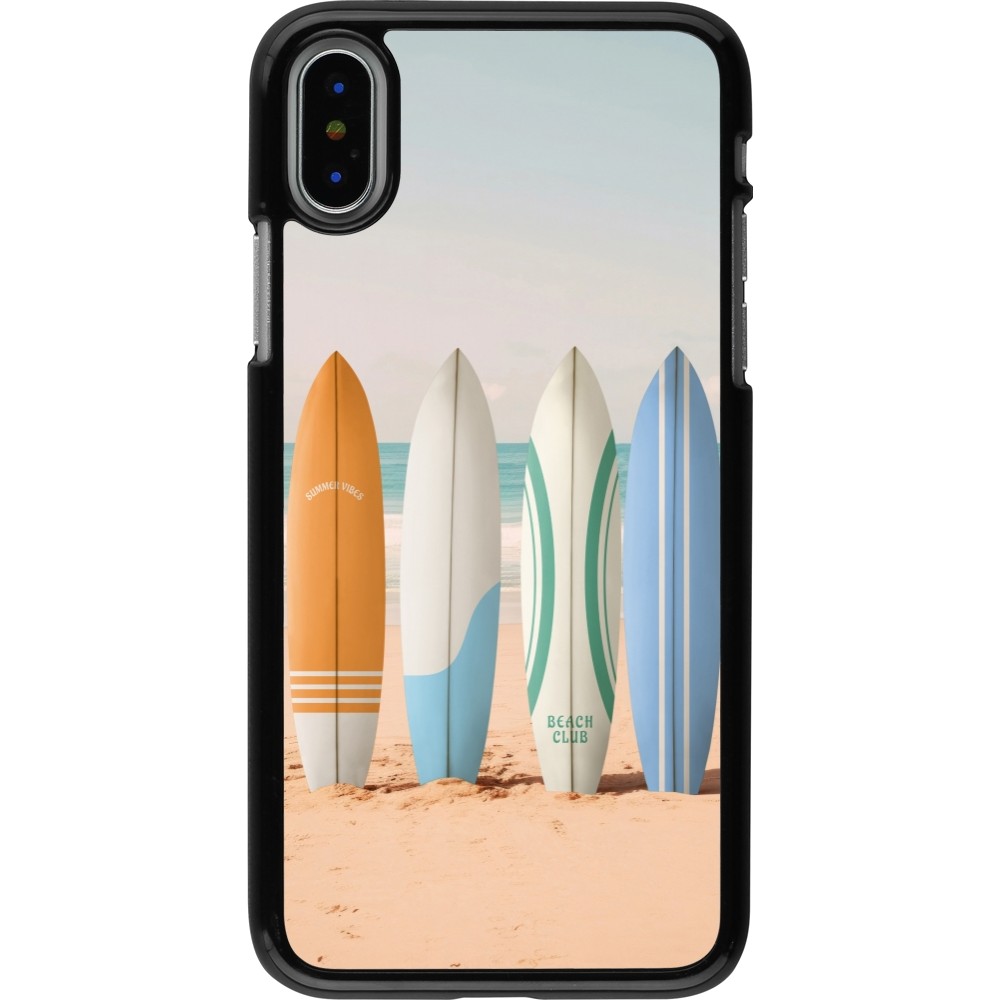 iPhone X / Xs Case Hülle - Summer surfboard 2025