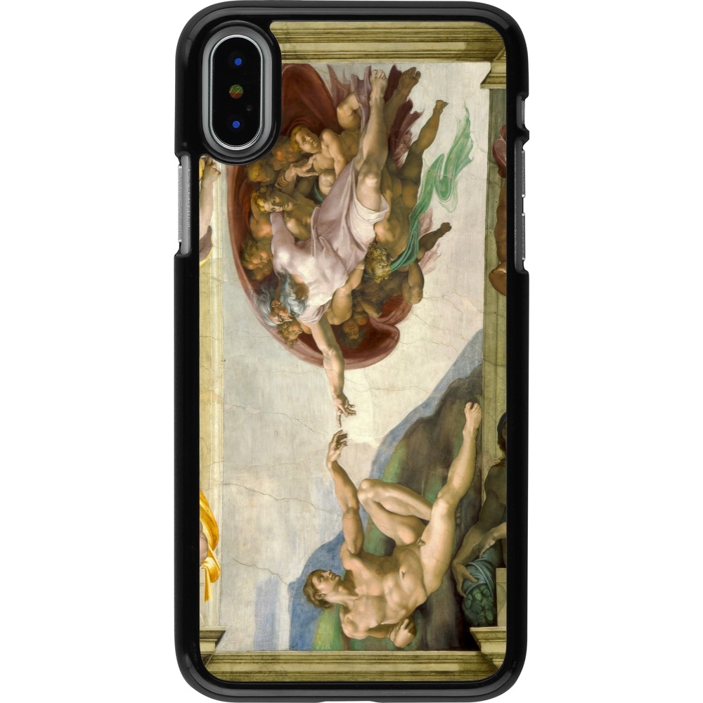 iPhone X / Xs Case Hülle - Kunstbild - Die Erschaffung Adams - Michelangelo