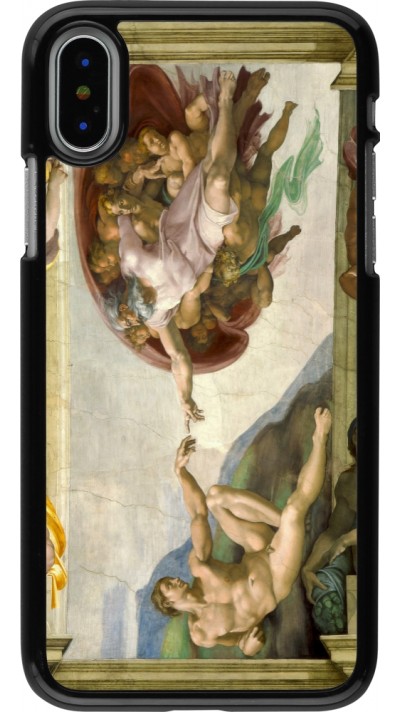 iPhone X / Xs Case Hülle - Kunstbild - Die Erschaffung Adams - Michelangelo